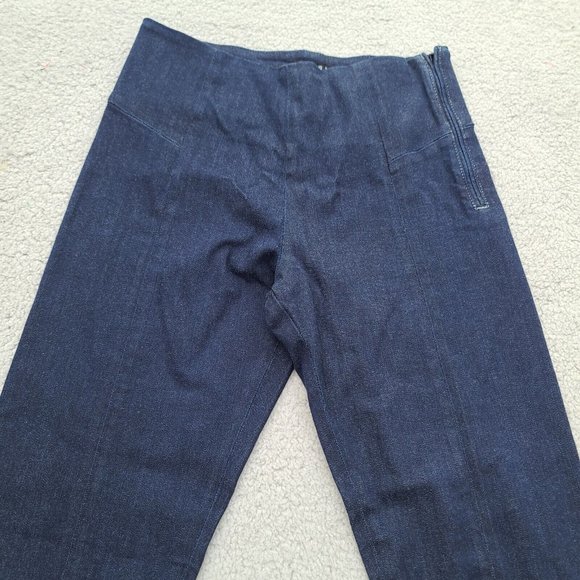 Ksubi Women Luna Denim Leggings Sz 28 Dark Blue Stretch Zippered Ankles  NWOT - Picture 4 of 10